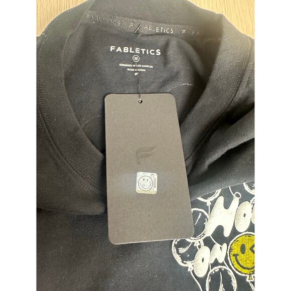 Fabletics x S.W. Smiley Cotton T-Shirt - Size M - New - Picture 9 of 11